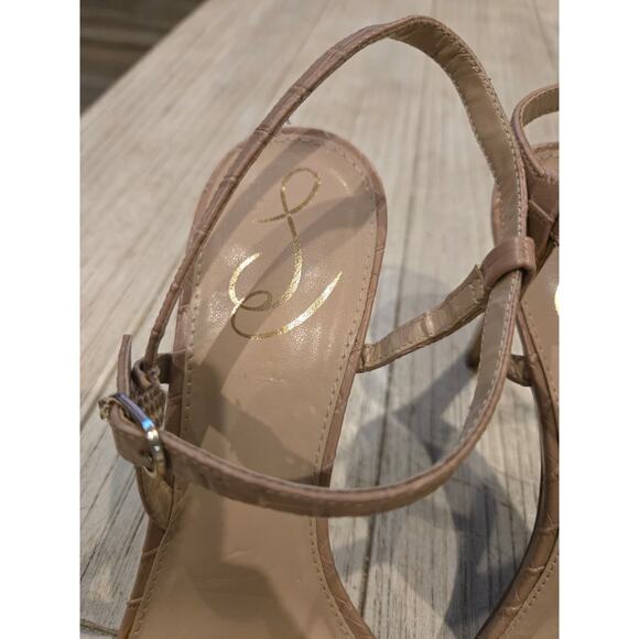 Sam Edelman Women's Strappy Stiletto Sandals Nude Size 8 Party Shoes - Picture 2 of 7